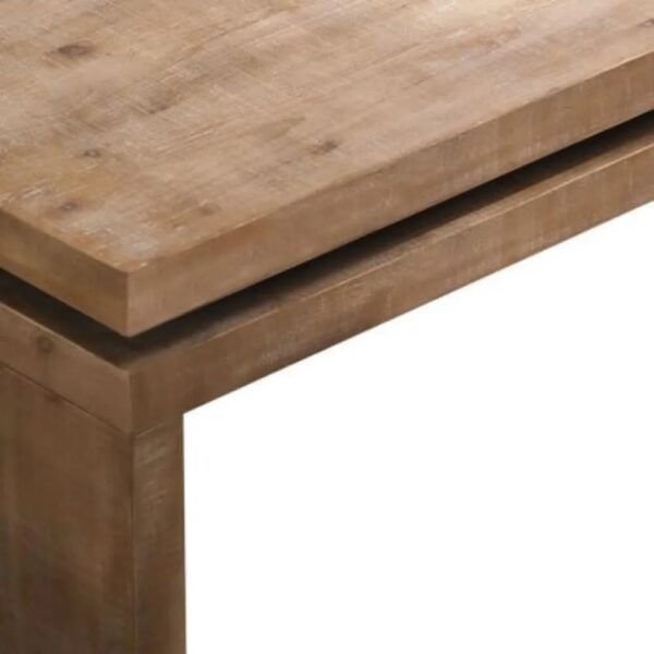 New Natural Wood Coffee Table for Living Room Rectangle Cocktail Rustic Table