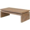 New Natural Wood Coffee Table for Living Room Rectangle Cocktail Rustic Table