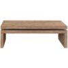 New Natural Wood Coffee Table for Living Room Rectangle Cocktail Rustic Table