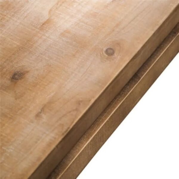 New Natural Wood Coffee Table for Living Room Rectangle Cocktail Rustic Table